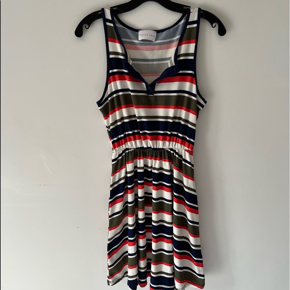 French Grey summer dress size S multi color